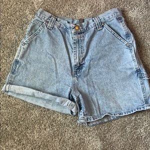 Lee distressed high waisted jean shorts